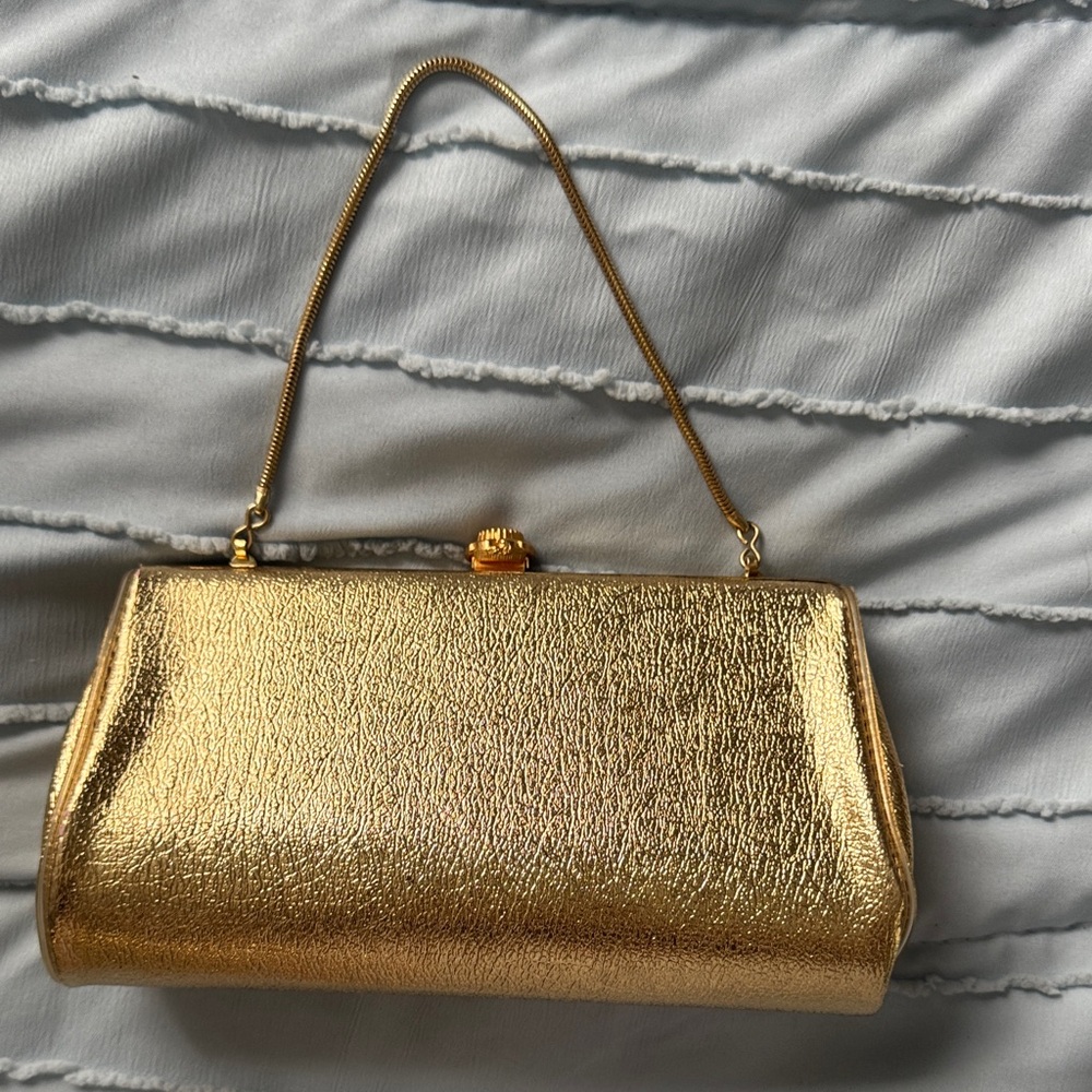 VINTAGE Elegant Gold Evening Clutch